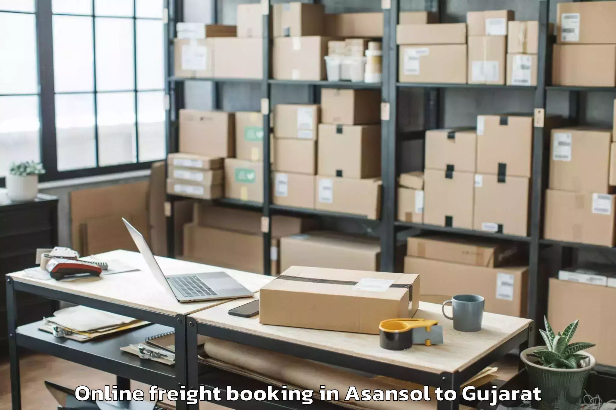 Book Asansol to Vatadara Online Freight Booking Online